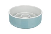 Psy - Trixie Slow Feeding Ceramic Bowl 0.45 l/ø 14 cm grey/blue - TX24520