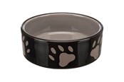 Psy - Trixie Ceramic Bowl w/ paws 0.3 l/ø 12cm - TX24531