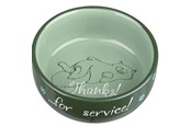 Koty - Trixie Ceramic Bowl Thanks for Service.0.3 l/ø 11 cm assorted colours - TX24793