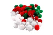 Kreatywne gry - Creativ Company Pompoms Christmas 48pcs. - 51881