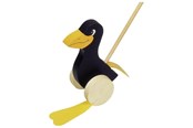 Zabawki dla niemowlat - Goki Wooden Push Figure Raven - 54997