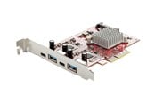 Kontroler, sterownik - StarTech.com 4-Port USB PCIe Card 10Gbps USB PCI Express Expansion Card w/ 2 Controllers 2x USB-C & 2x USB-A ports (USB 3.2/3.1 Gen 2) USB/USB-C PCI-e Card Full Profile Brackets - PEXUSB312A2C2V