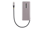 USB hub - StarTech.com 4x USB-C Ports USB 3.1 10Gbps Portable USB C Hub with 100W Power Delivery Pass-Through Portable USB Type C Hub USB hub - 4 - Szary - HB31CM4CPD3