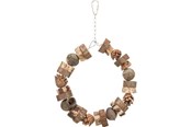 Zabawki dla ptaków - Trixie Ring swing wood/pine cone ø 18 cm - TX51701