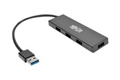 USB hub - Tripp Lite 4-Port Portable Slim USB 3.0 Superspeed Hub w/ Built In Cable - hub - 4 ports USB hub - 4 - Czarny - U360-004-SLIM