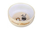 Gryzonie - Trixie Honey & Hopper Ceramic Bowl 250 ml/ø 11 cm assorted colours - TX60808