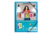 Teczka i podkladka z klipsem - Oxford ELBA Polyvision - 3-flap folder - for A4 - transparent cobalt blue - 100201152