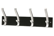 Zawieszki i zaczepy - Unilux Cypres coat hook rack with 4 hooks black - 100340805