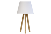 Akcesoria do biura - Unilux Katy LED lamp white/wood - 400165041