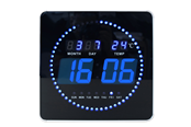 Dekoracje - Unilux Flo LED clock black - 400124566