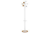Dekoracje - Unilux Bora Bamboo coat stand white/bamboo - 400153729