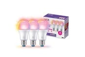 Inteligentny dom - WiZ Color A60 E27 Smart LED Bulb 3-pack - RGB/16 Million colors + Dimmable White LED - 929003601033