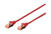 Kabel sieciowy - DIGITUS Professional patch cable - 50 cm - red - Czerwony - 0.5m - DK-1644-005-R-10