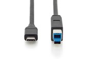 Kabel USB - DIGITUS USB Type-C to USB Type-B Cable - 1m - AK-300149-010-S