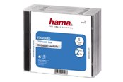 Akcesoria do nosników danych - Hama Standard CD Double Jewel Case pack of 5 transparent/black - 44745