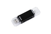 Karta pamieci - adapter i czytniki kart - Hama "Basic" USB 2.0 OTG Cardreader SD / microSD black - 181056