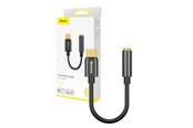 Kabel USB - Baseus L54 Audio Adapter USB-C + mini jack 3.5mm (Black) - CATL54-01