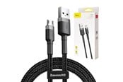 Kabel USB - Baseus Cafule Cable USB For Micro 2A 3m Gray+Black - 6953156296374