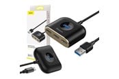 USB hub - Baseus Square round 4-in-1 USB hub - 4 - USB 3.0 - Czarny - CAHUB-AY01