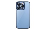 Telefon - Pokrowiec i etui - Baseus Glitter Transparent Case and Tempered Glass set for iPhone 14 Pro (blue) - ARMC021303