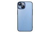 Telefon - Pokrowiec i etui - Baseus Glitter Transparent Case and Tempered Glass set for iPhone 14 Plus (blue) - ARMC021403