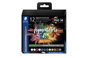 Przybory do pisania i rysowania - Staedtler Pigment brush 371 "Nature Set" 12 pcs. Cardboard box - 371 C12-3