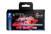 Przybory do pisania i rysowania - Staedtler Pigment brush 371 "Reds & Pinks" 6 pcs. Cardboard box - 371 C6-1