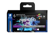 Przybory do pisania i rysowania - Staedtler Pigment brush 371 "Blues & Violets" 6 pcs. Cardboard box - 371 C6-2