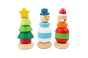 Zabawki dla niemowlat - Small Foot Wooden Stacking Tower Christmas Figure 1 pcs. (Assorted) - 11466