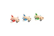 Zabawki drewniane - Small Foot - Wooden Pull-back Plane per piece - 10688