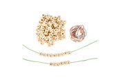 Kreatywne gry - Small Foot - Wooden Letter Beads Making Bracelets. - 10713