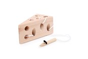 Zabawki dla niemowlat - Small Foot - Cheese and Mouse Wooden Threading Gam - 11053
