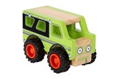 Samochody i pojazdy - Small Foot - Wooden Off-Road Jeep Green - 12288