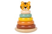 Zabawki dla niemowlat - Small Foot - Wooden Stacking Tower Safari Tiger 7 - 11706