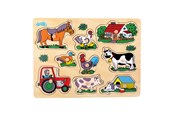 Puzzle - Small Foot - Wooden Stud Puzzle Farm 9pcs. Drewniany - 1767