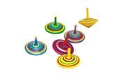 Zabawa w udawanie - Small Foot - Wooden Spinning Top with Stripes 6pc - 1730