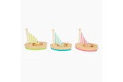 Zabawy w wodzie - Small Foot - Bath Toy Wooden Sailboats Set of 3 - 11653