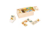 gry-planszowe-karciane-i-kosci - Small Foot - Wooden Domino Game Safari - 10963