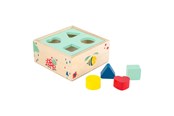 Zabawki dla niemowlat - Small Foot - Wooden Shape Sorter with Blocks Natur - 10944