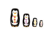 Kreatywne gry - Small Foot - Wooden Matryoshka Dolls Penguin Family - 10619