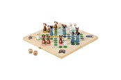 gry-planszowe-karciane-i-kosci - Small Foot - Wooden Ludo Game Farm Animals - 6257