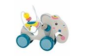 Zabawki dla niemowlat - Small Foot - Wooden Push Figure Elephant with Moto - 11088