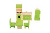 Lalki i akcesoria - Small Foot - Wooden Dollhouse Furniture Kitchen 5dlg. - 10873