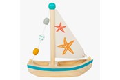 Zabawy w wodzie - Small Foot - Bath Toy Wooden Sailboat Starfish - 11658