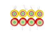 Zabawki na zewnatrz - Small Foot - Wooden Yo-Yo Yellow and Red Set of 8 - 2935