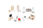 Lalki i akcesoria - Small Foot - Wooden Dollhouse Furniture Complete S - 11414