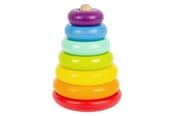 Zabawki dla niemowlat - Small Foot - Wooden Stacking Tower Rainbow 7dlg. - 11775