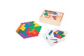 Puzzle - Small Foot - Wooden Shape Puzzle Hexagon Drewniany - 11729
