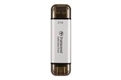 Dysk SSD - Transcend ESD310 SSD - 512GB - Srebrny - Zewnętrzny dysk twardy SSD - USB 3.2 Gen 2x1 - TS512GESD310S