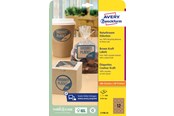Papier, papier fotograficzny i etykiety - Avery Round Brown Kraft Product Labels (recycle) - L7106-25